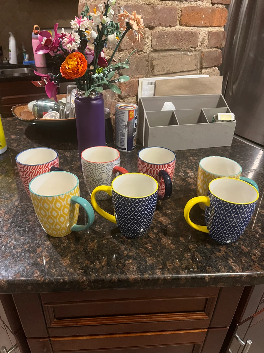 Set of cute coffee cups to brighten up your kitchen