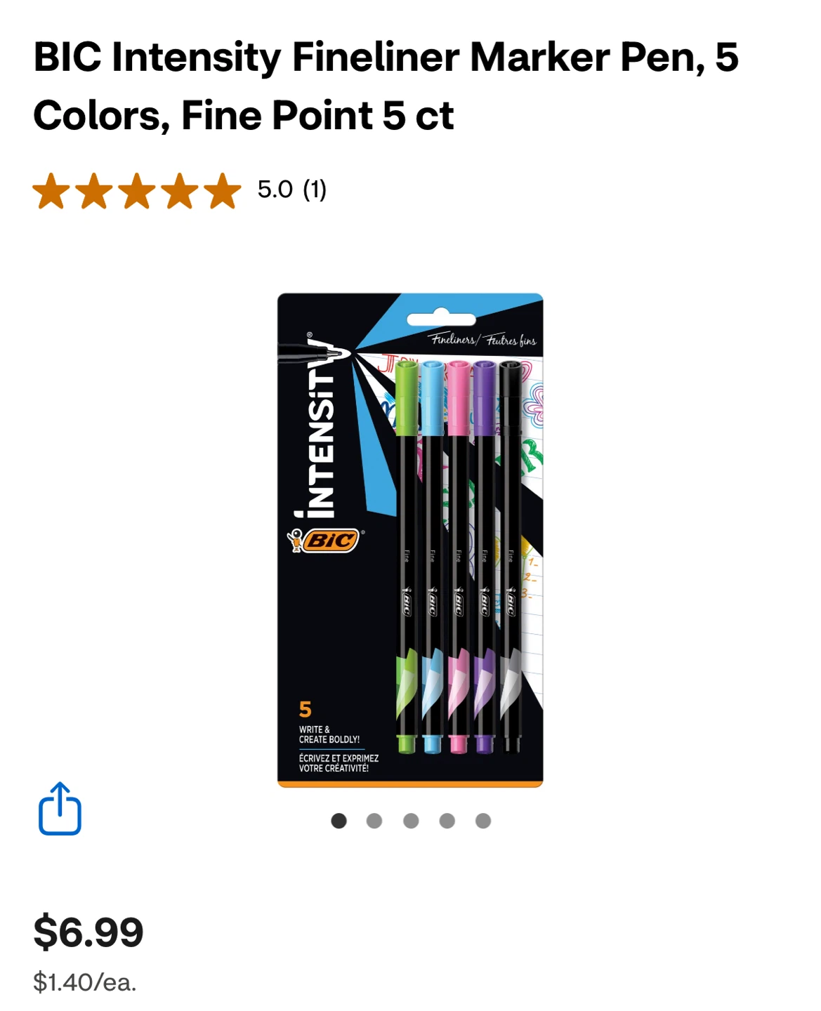 NEW⚽️Fineliner Marker Pens - 5 Colors - photo 5