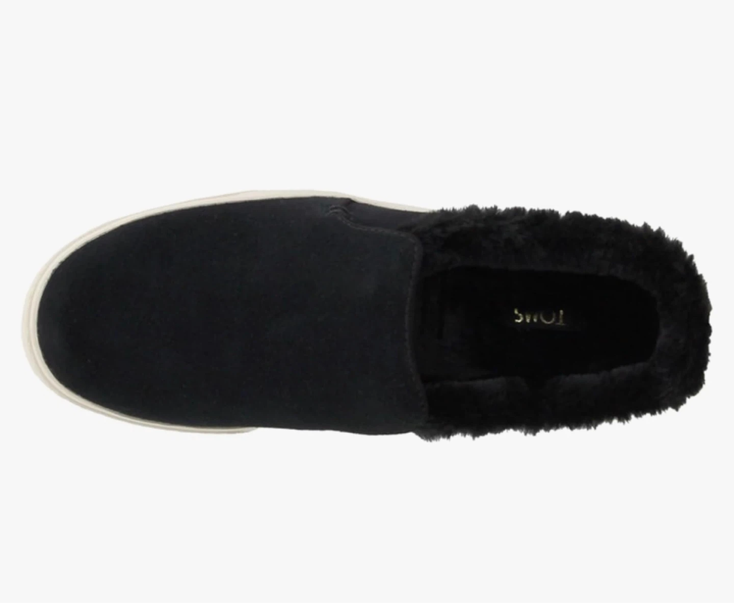 TOMS Black Suede Fur Lined Slip On Shoes⚽️ - photo 2