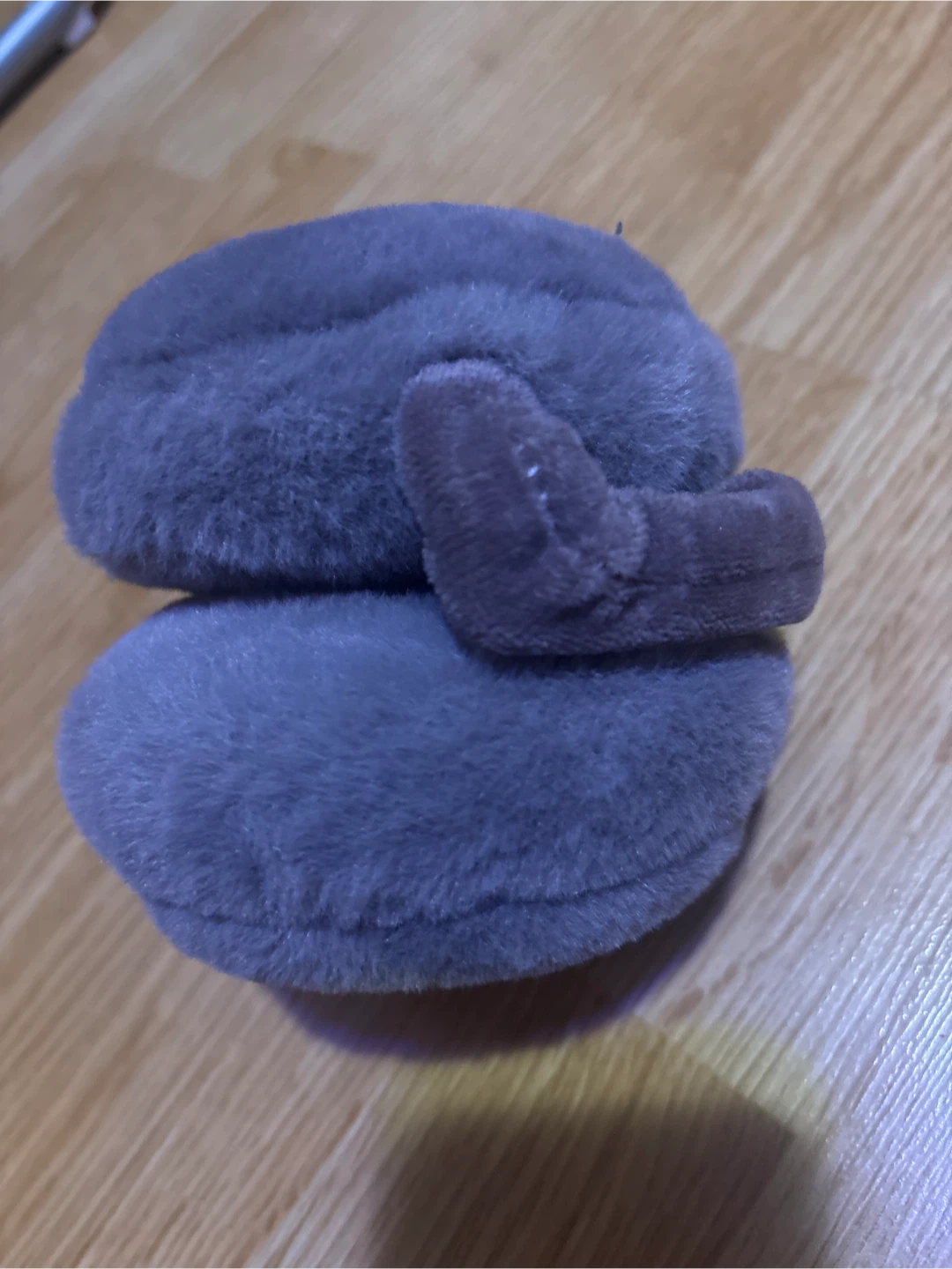 ⚽ Grey Faux Fur Earmuffs foldable - photo 3