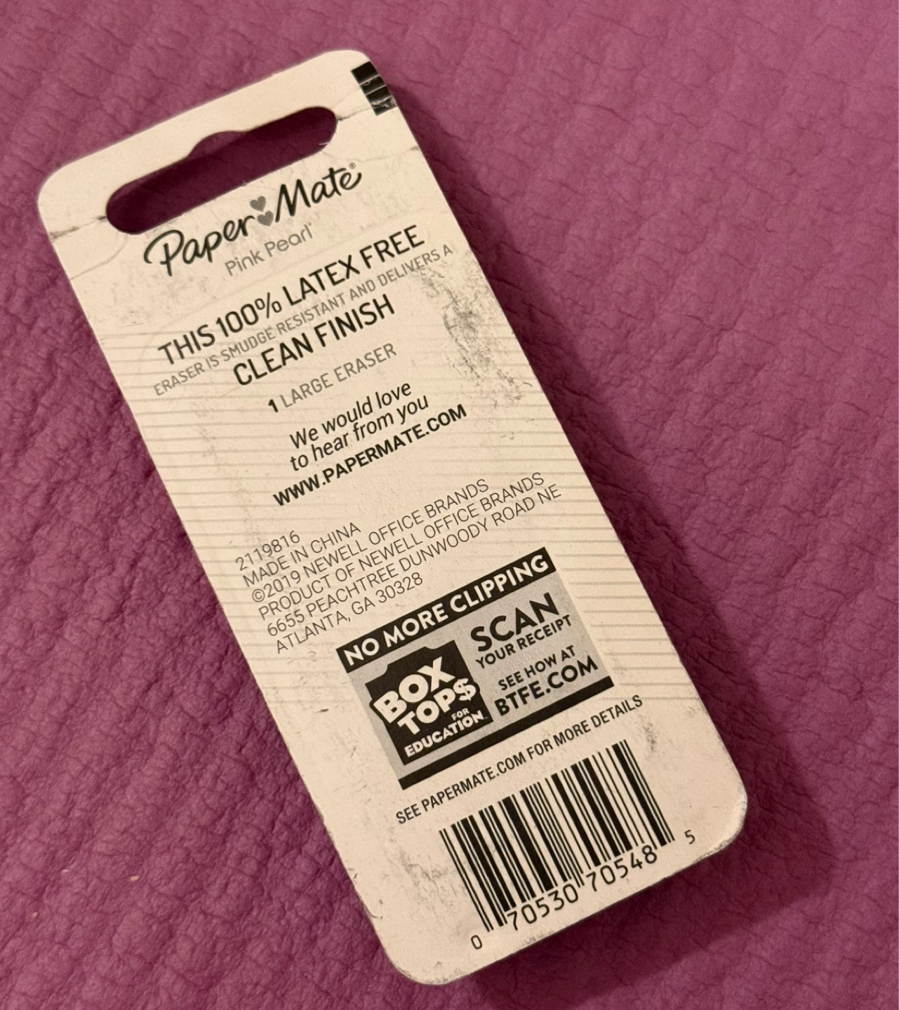 NEW⚽️Paper Mate Pink Pearl Large Eraser - photo 2