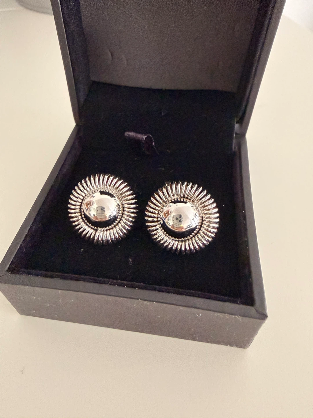 Vintage Bond Boyd Sterling Silver Sunburst Clip-On Earrings - photo 2