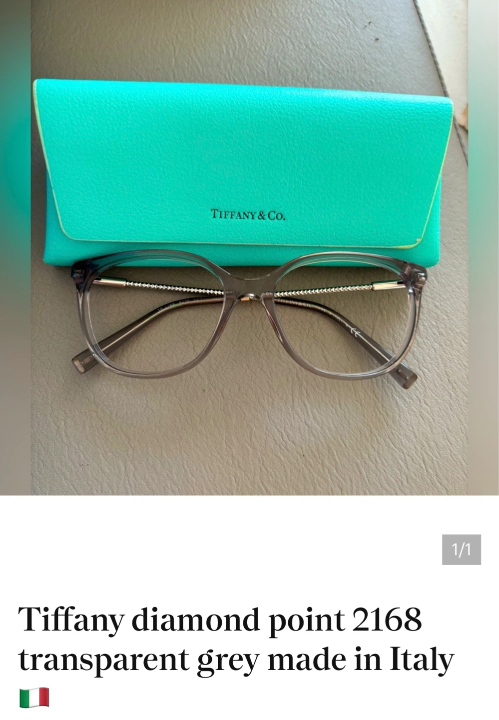 Tiffany & Co. Diamond Point 2168 Eyeglasses - Transparent Grey