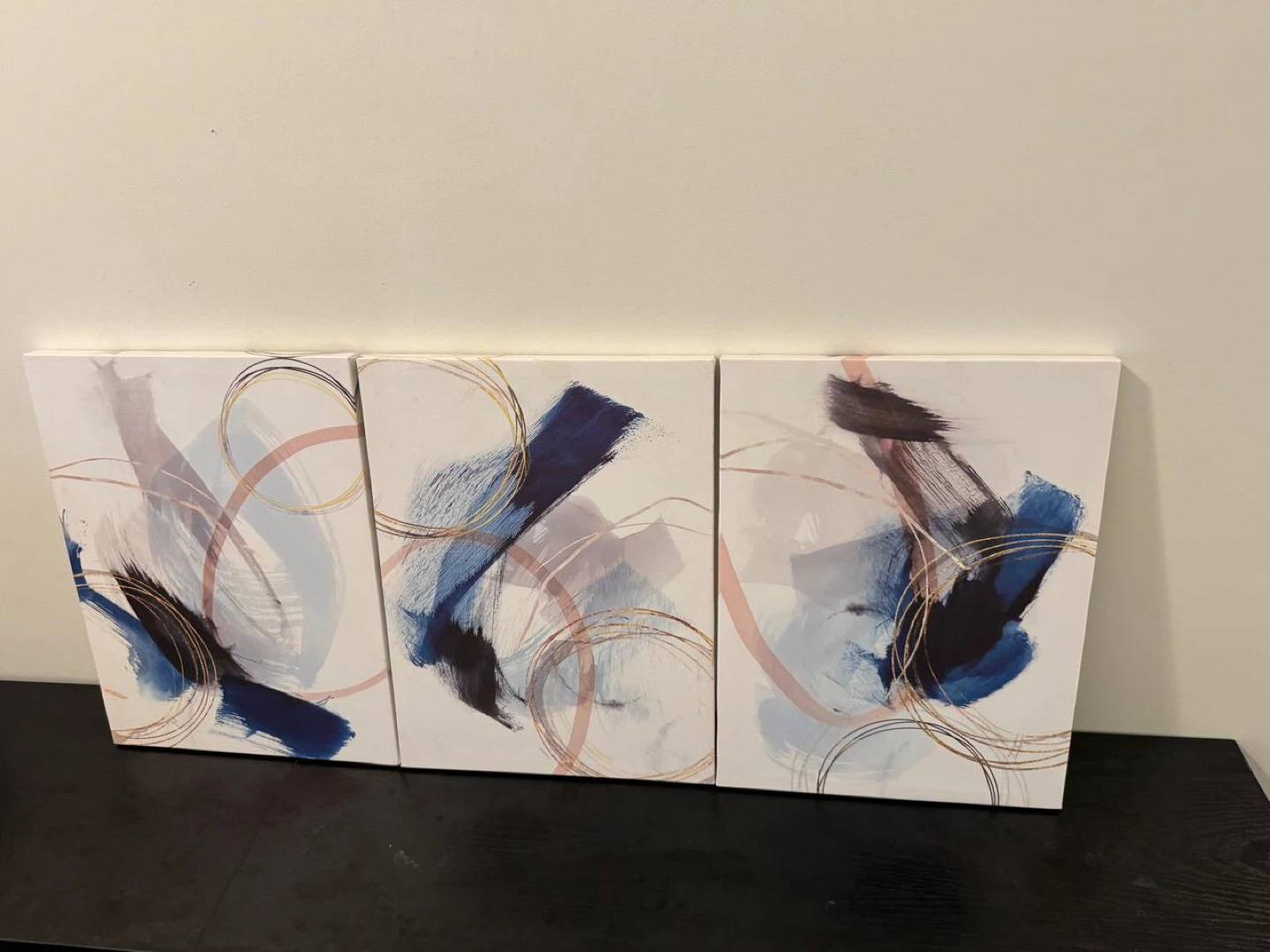 Set of 3 Abstract Canvas Wall Art