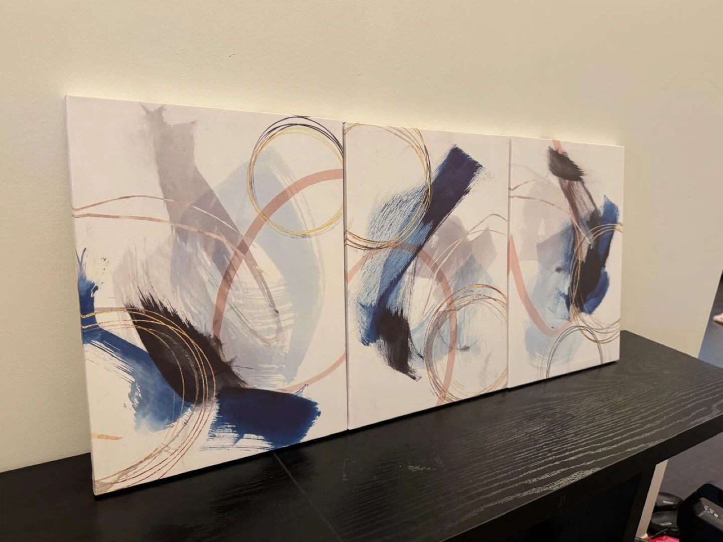 Set of 3 Abstract Canvas Wall Art - photo 2
