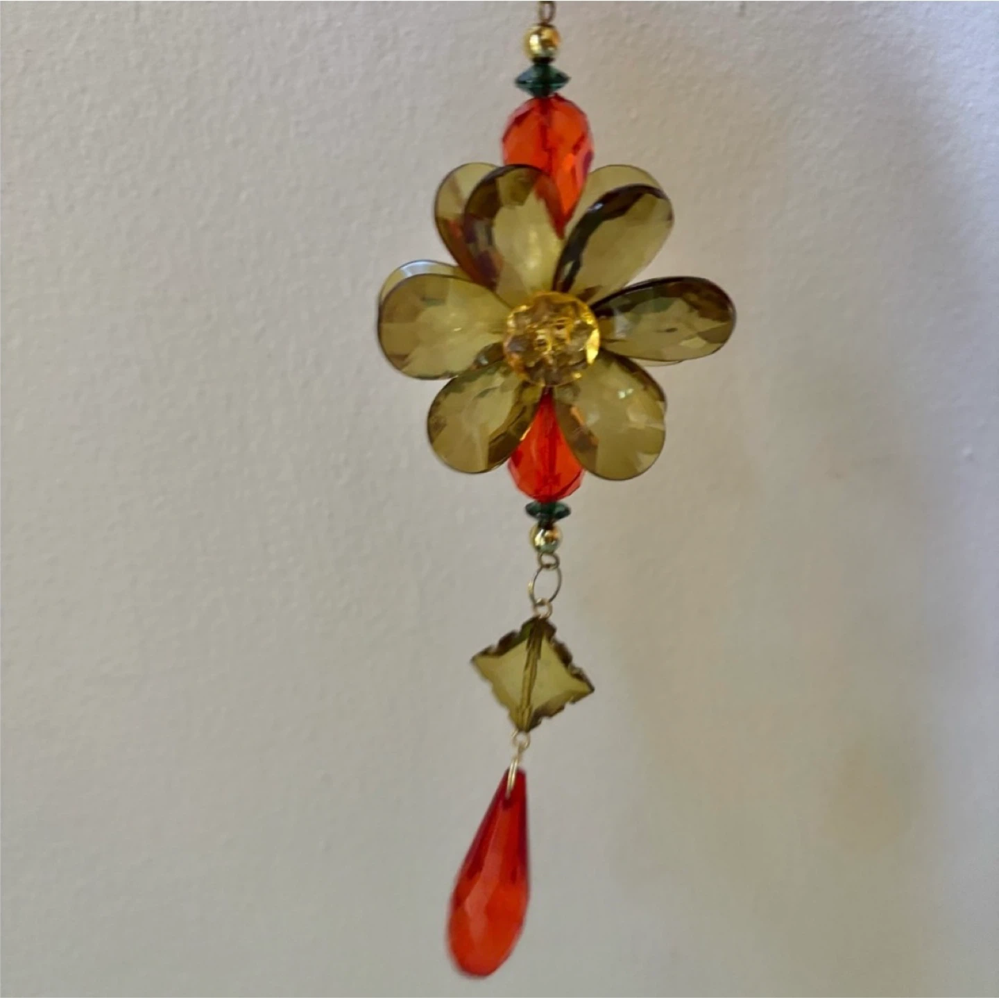 ⚽️Set of 2 Beaded Flower Ornaments - photo 3