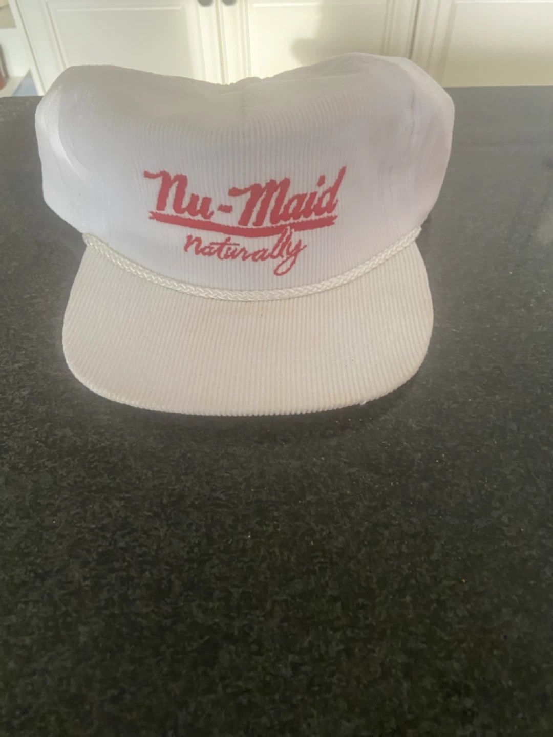 White Nu-Maid "naturally" Corduroy Hat