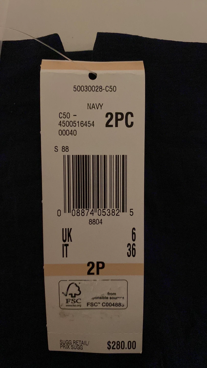 Kasper Navy Blue 2-Piece Skirt Suit -size 2P - photo 3