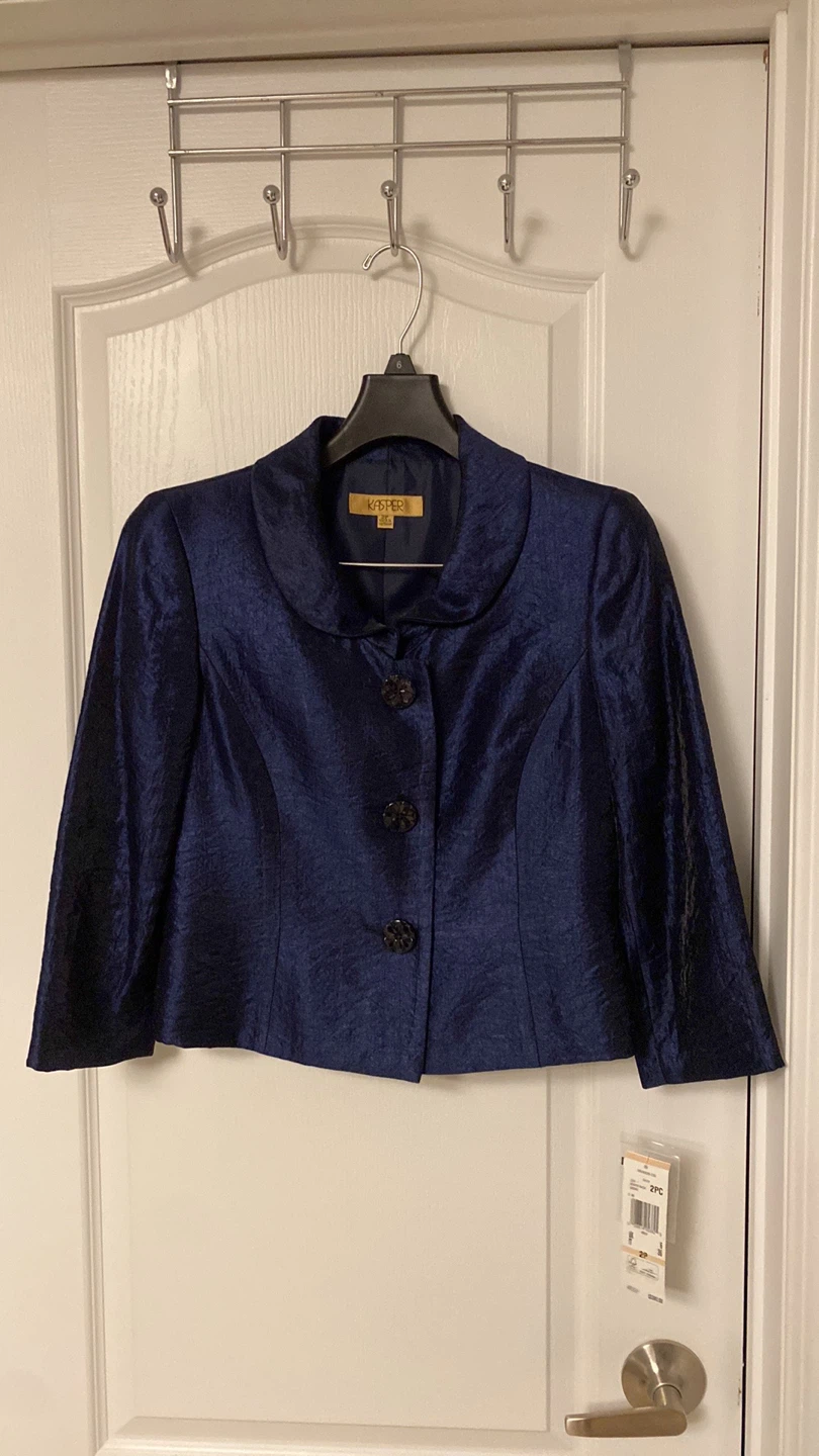Kasper Navy Blue 2-Piece Skirt Suit -size 2P - photo 2