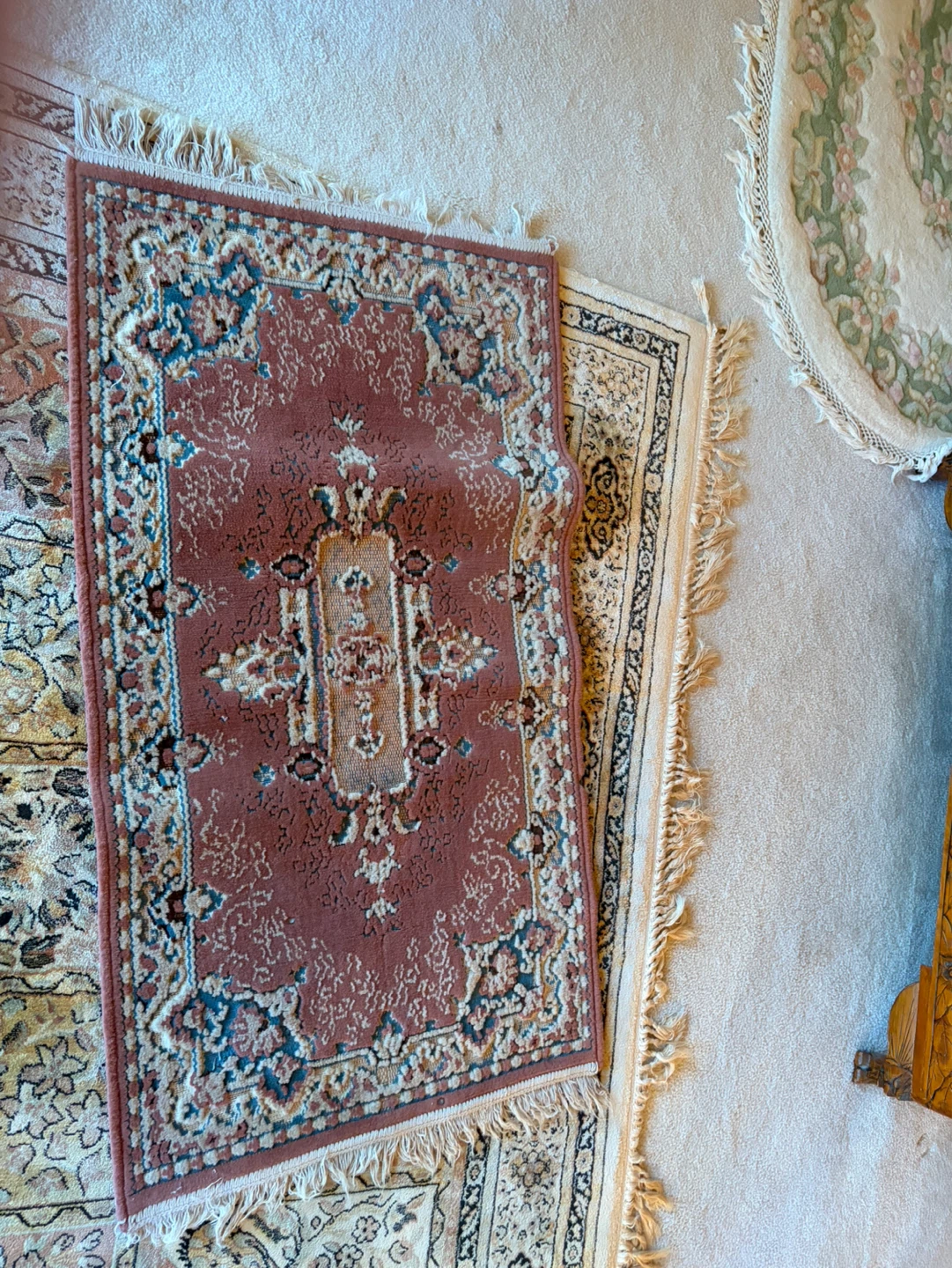 ⚽️Traditional Oriental Rug - Red/Blue Floral Pattern