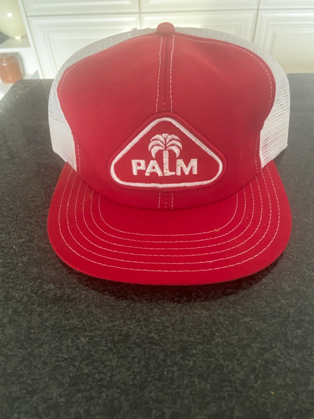 Palm Trucker Hat - Red/White