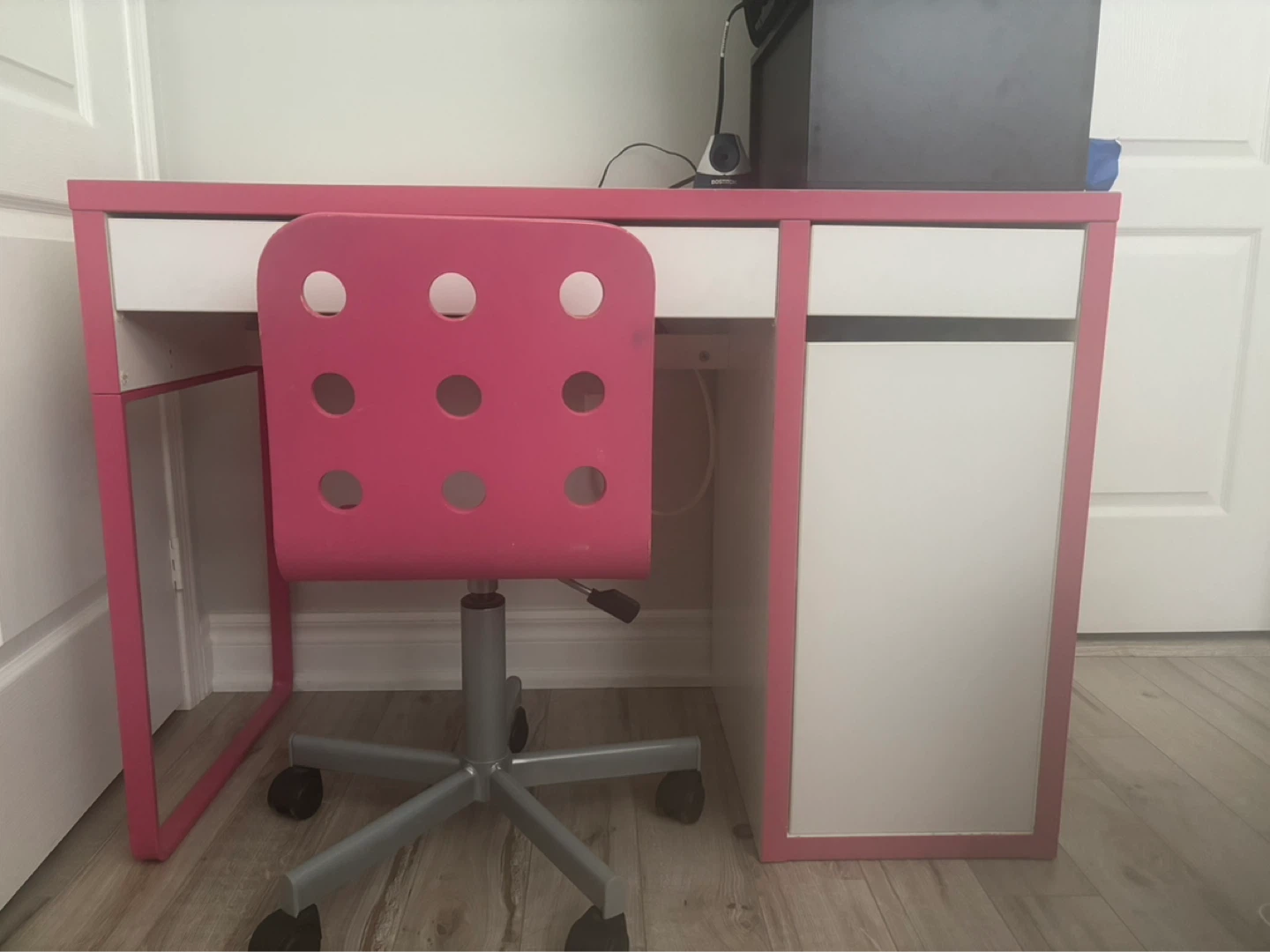 Ikea Pink Desk and Chair Set