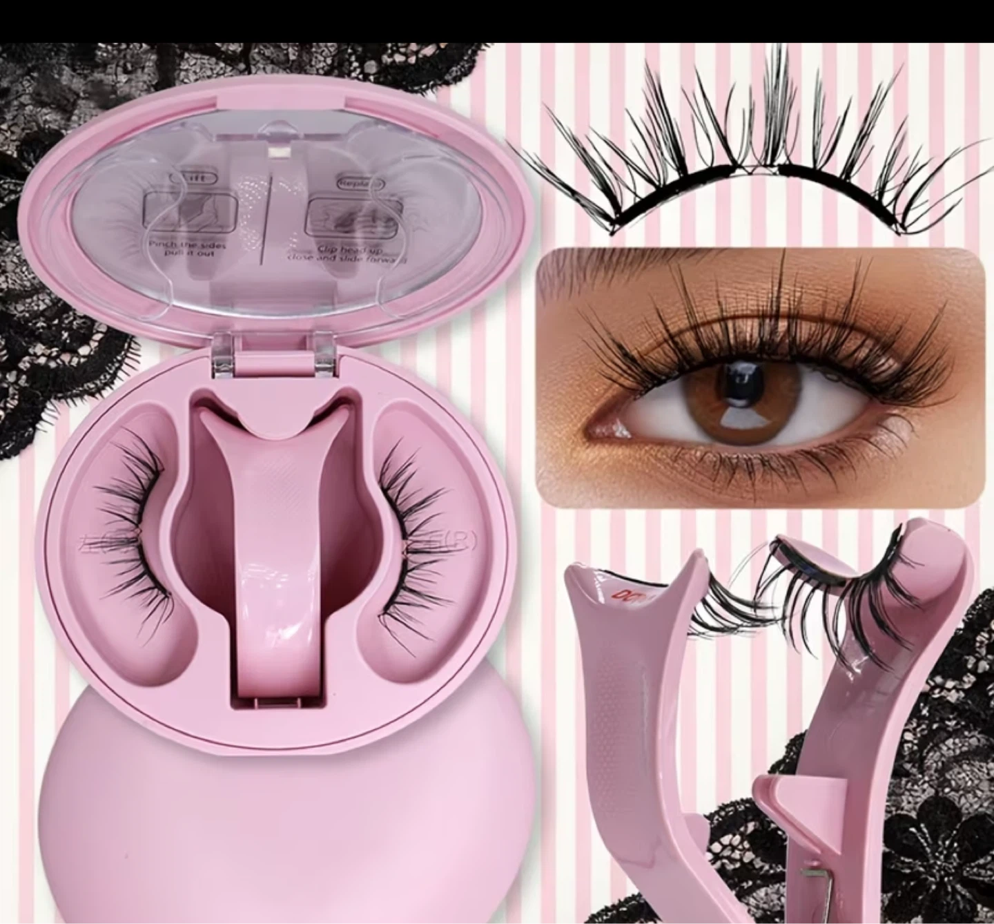 Magnetic False Eyelash Kit with Applicator⚽️