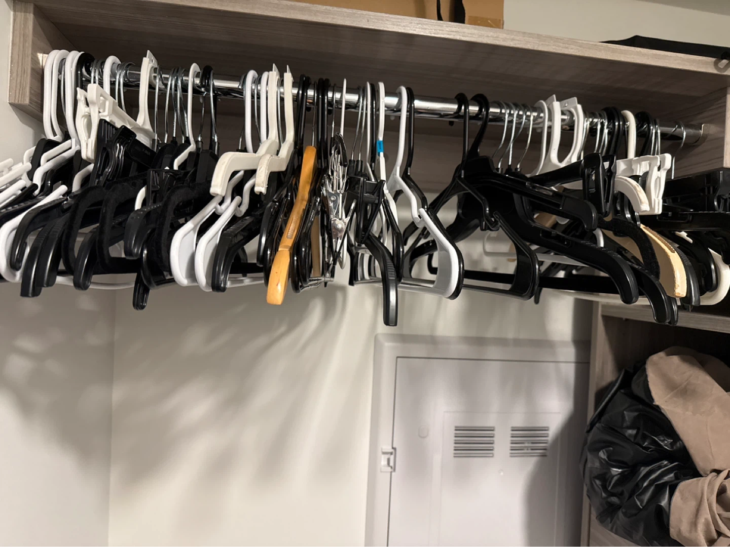 60-70 Assorted Clothes Hangers