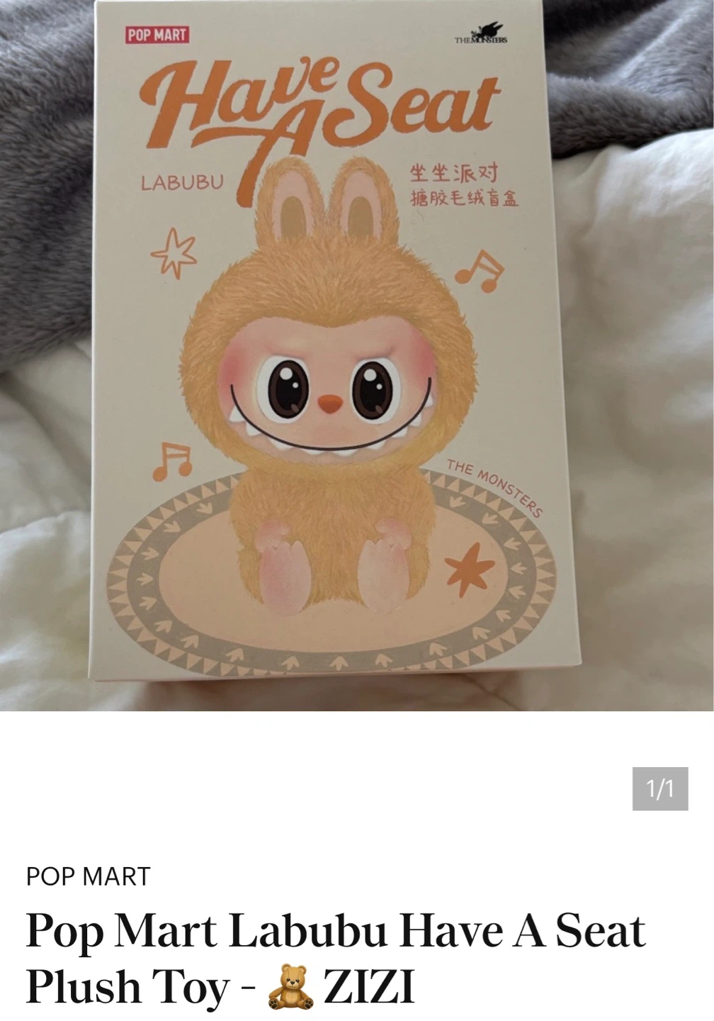 Pop Mart Labubu Have A Seat Blind Box Plush Toy - ZIZI