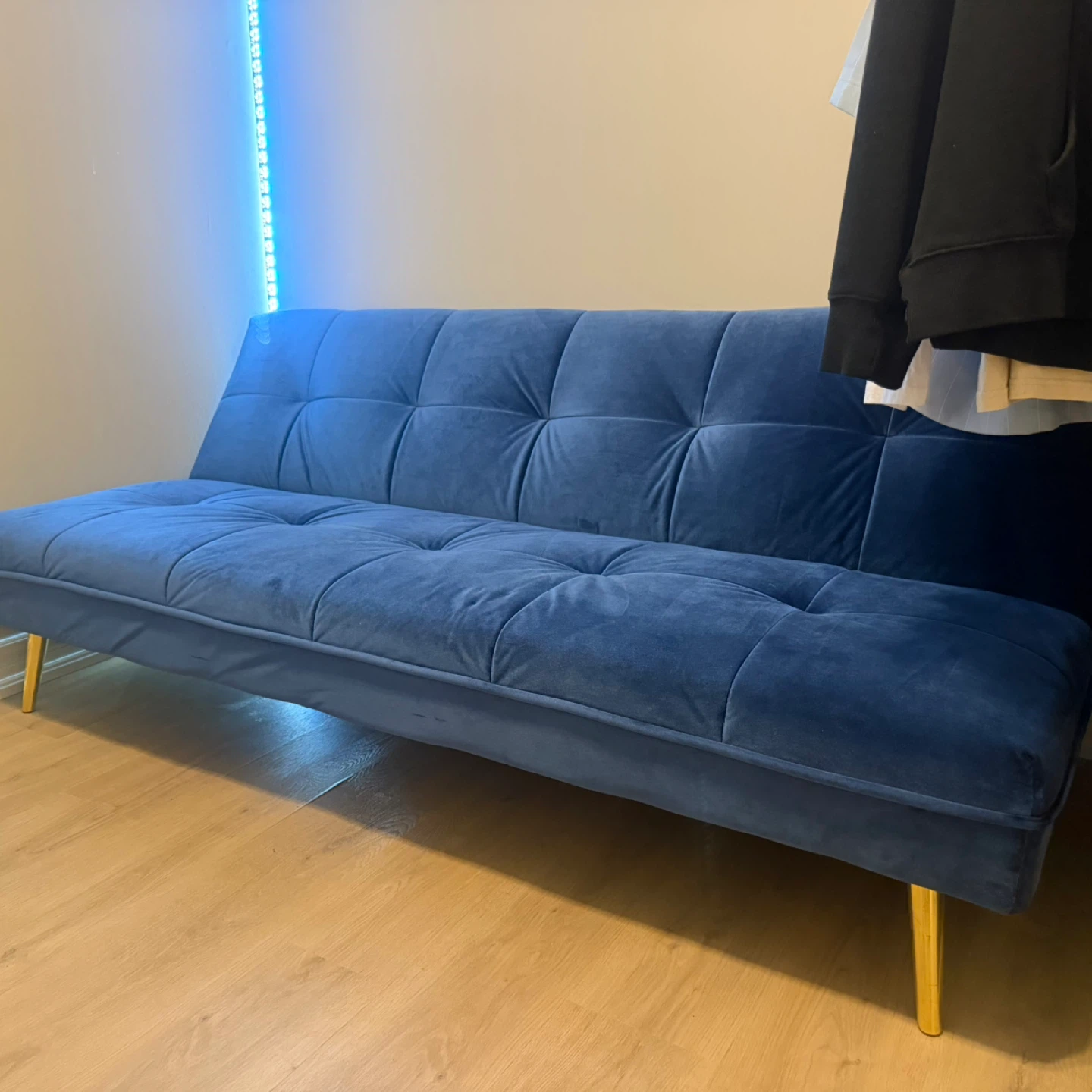 Structube Blue Adjustable Futon Sofa Bed – Convertible Couch - photo 3