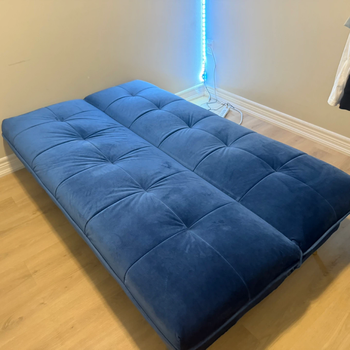 Structube Blue Adjustable Futon Sofa Bed – Convertible Couch - photo 4