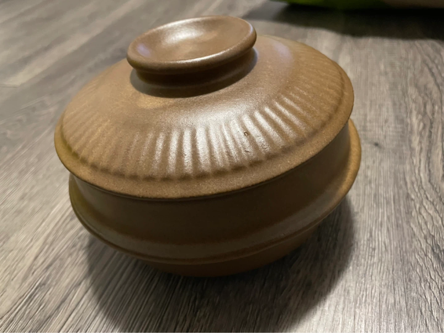 ⚽️Brown Ceramic Pot with Lid