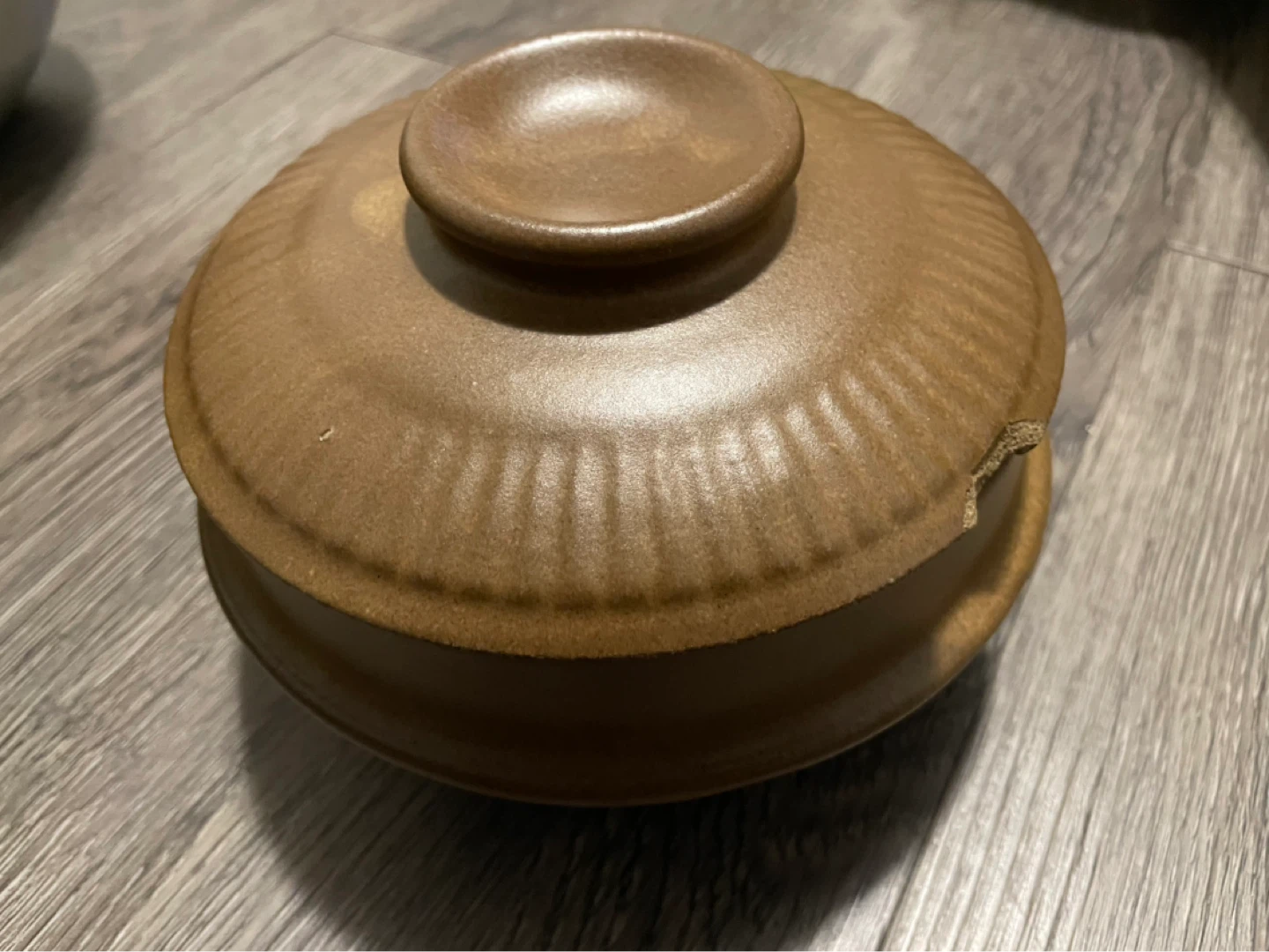 ⚽️Brown Ceramic Pot with Lid - photo 3