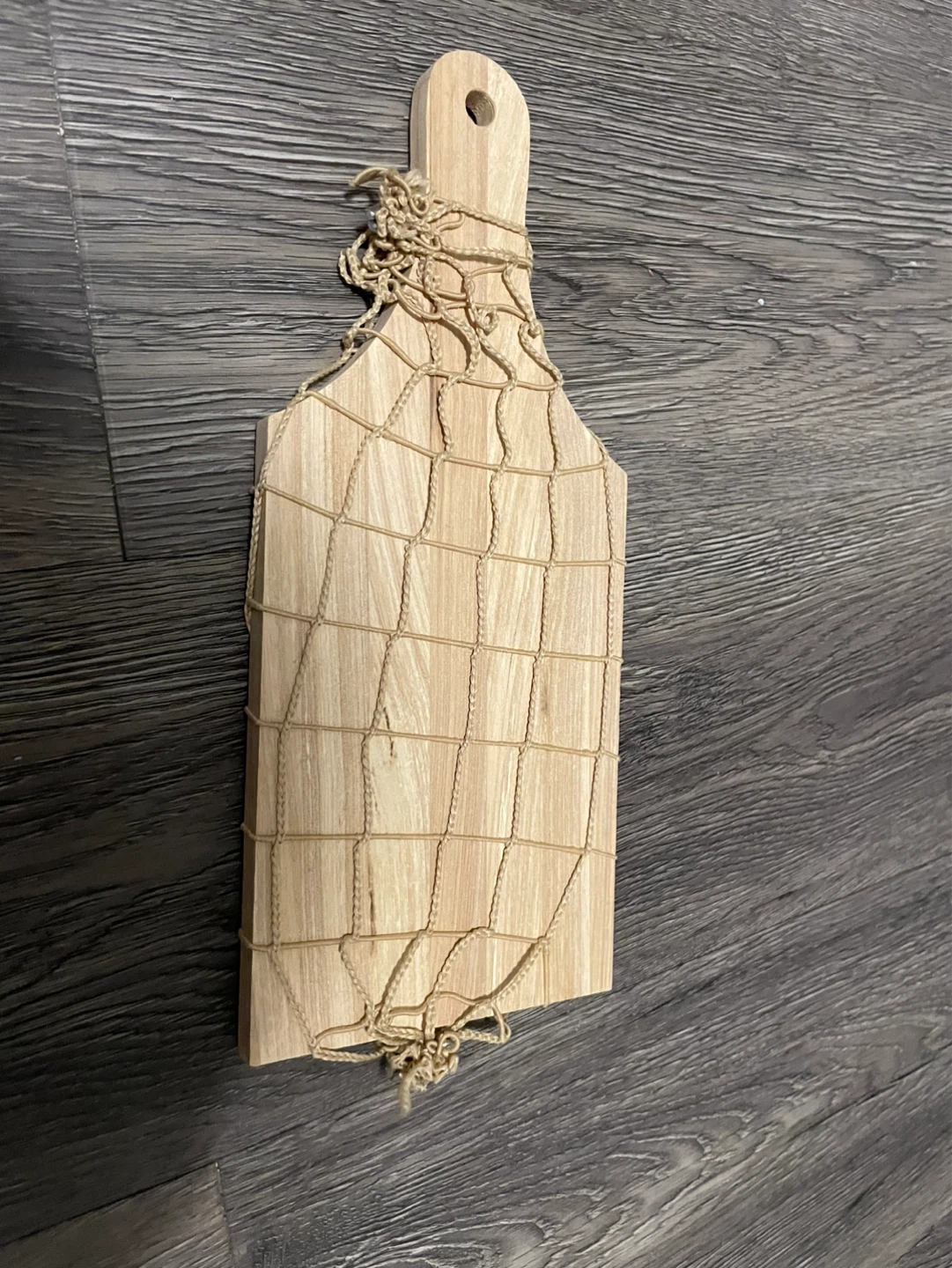 ⚽️Wooden Cutting Board with Netting Accent