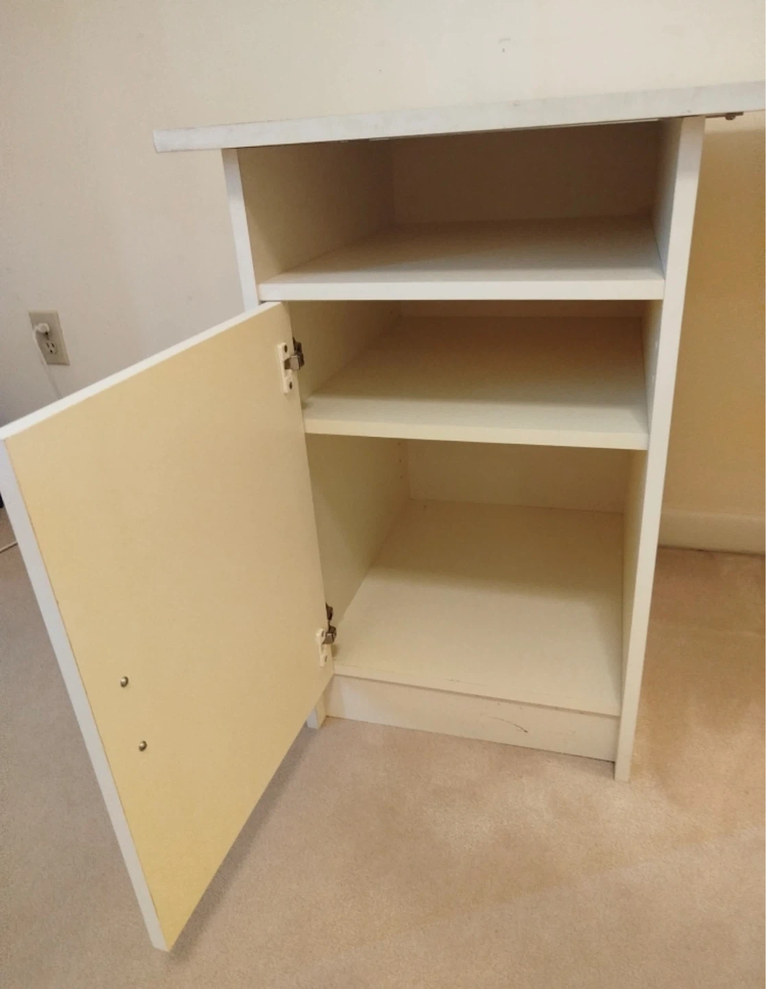 White Computer Desk with Storage - photo 5