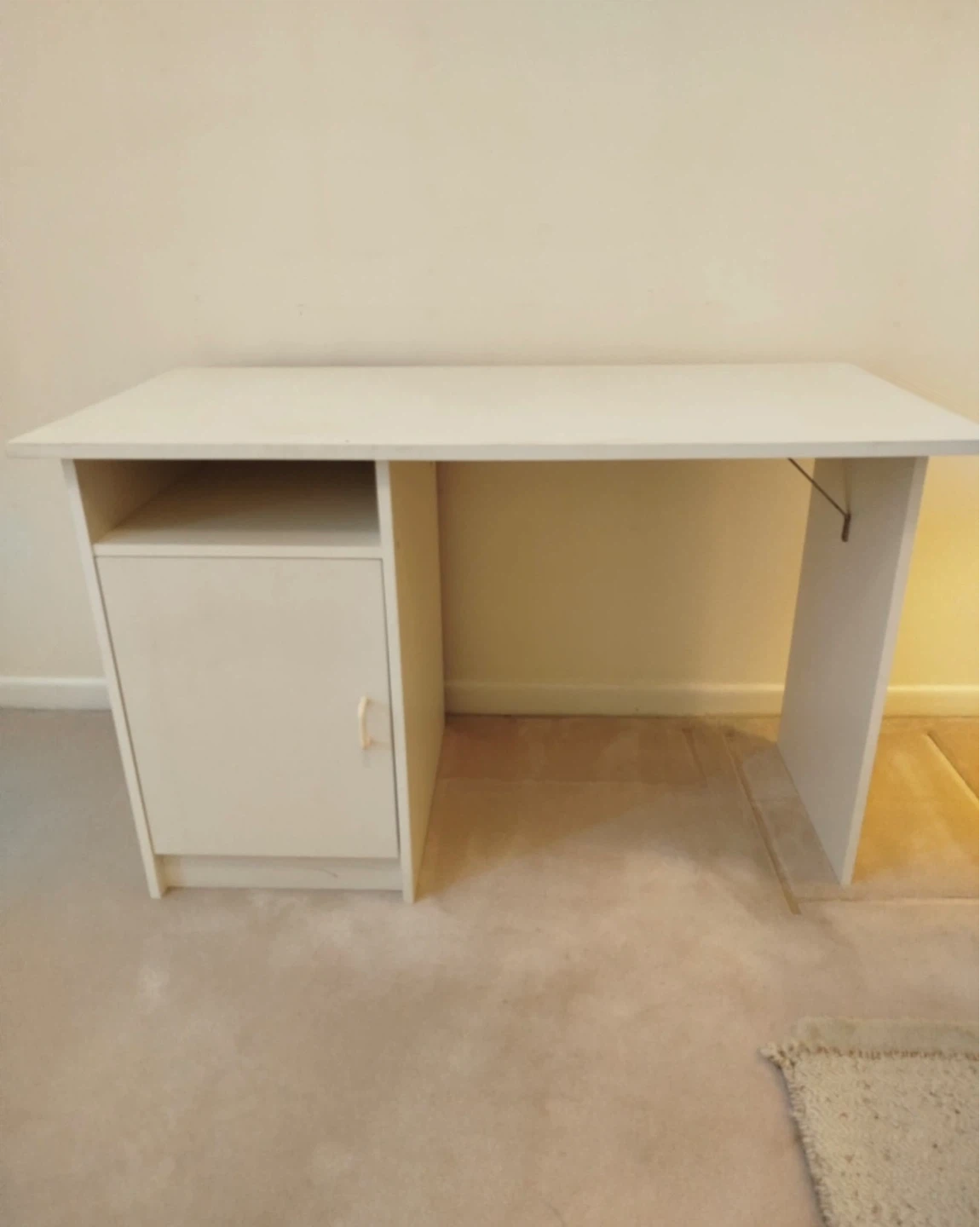 White Computer Desk with Storage - photo 4