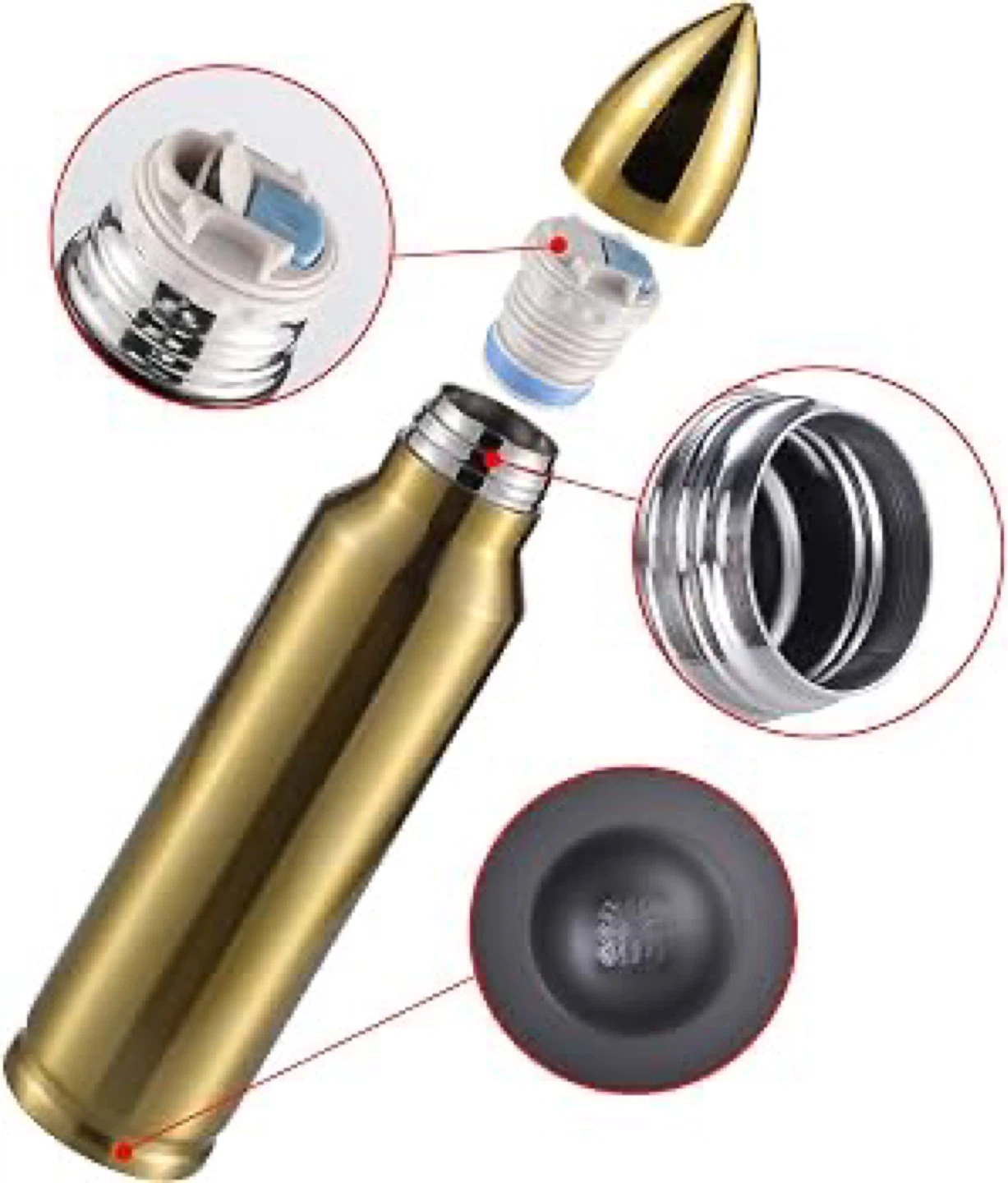 Bullet Shaped Stainless Steel Water Bottle