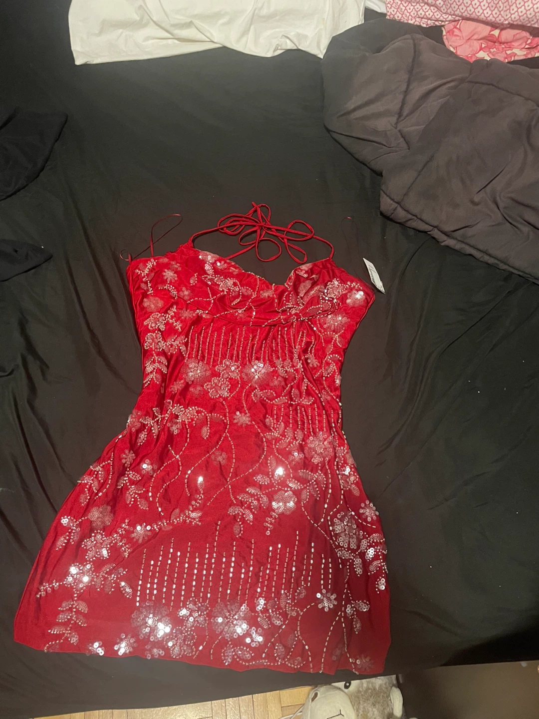 Simons Red Sequin Dress G/L