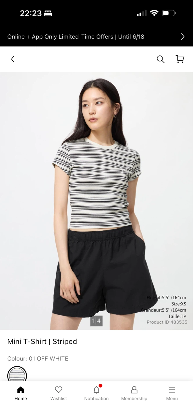 Brand new UNIQLO Women's Mini T-Shirt - Striped, Size S - photo 4
