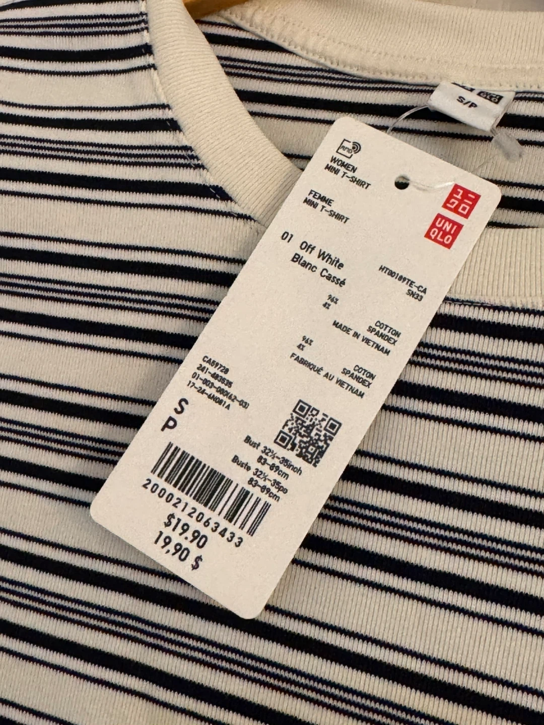 Brand new UNIQLO Women's Mini T-Shirt - Striped, Size S - photo 3