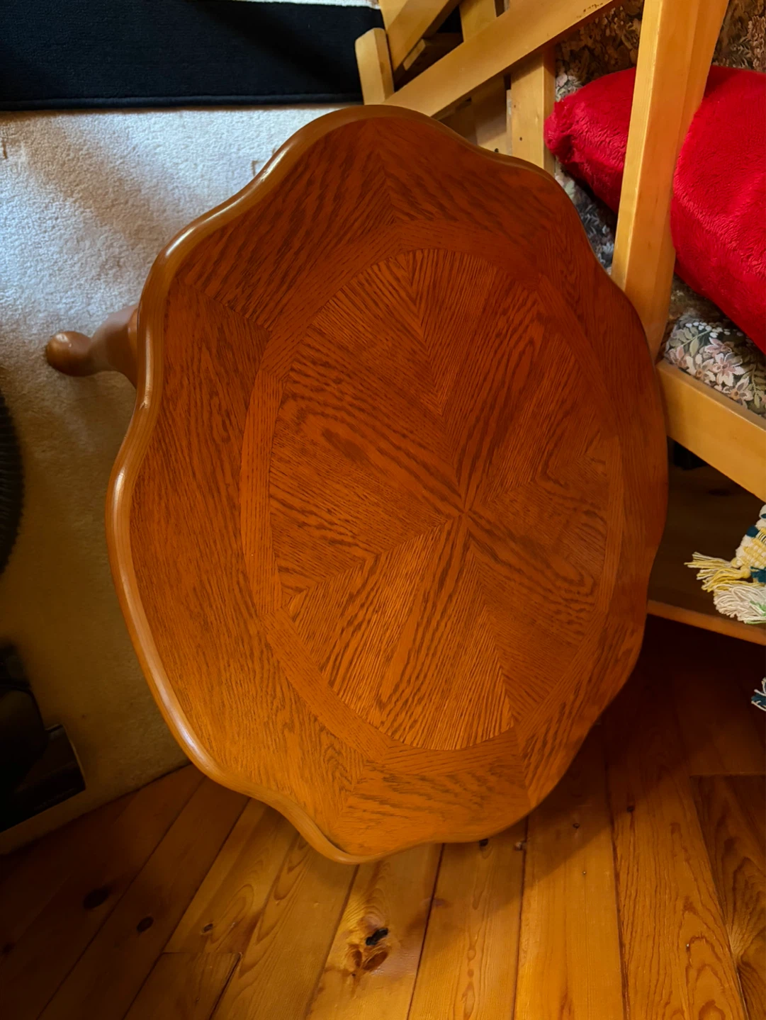 Vintage Wood oval Coffee Table with 2 round side tables ⚽️ - photo 2