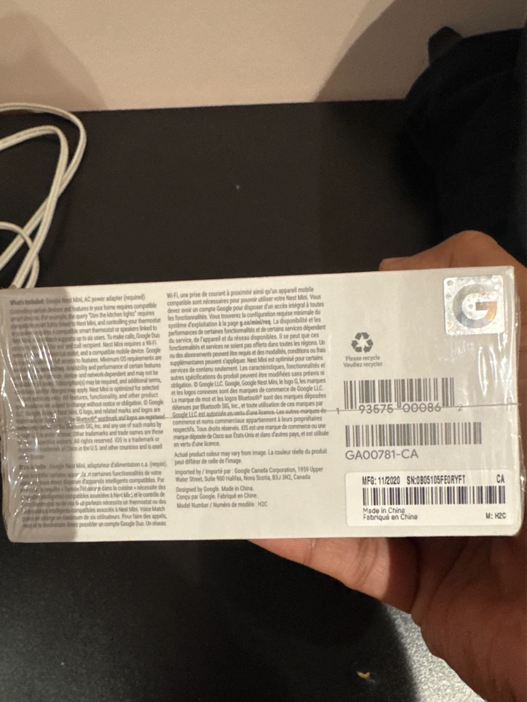 Google Nest Mini (2nd Gen) Smart Speaker - photo 3