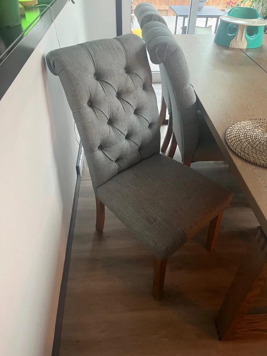 Grey Upholstered Dining Chairs