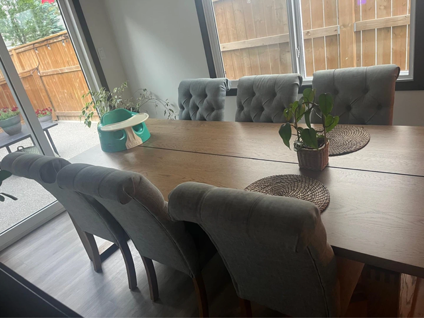 Grey Upholstered Dining Chairs - photo 2
