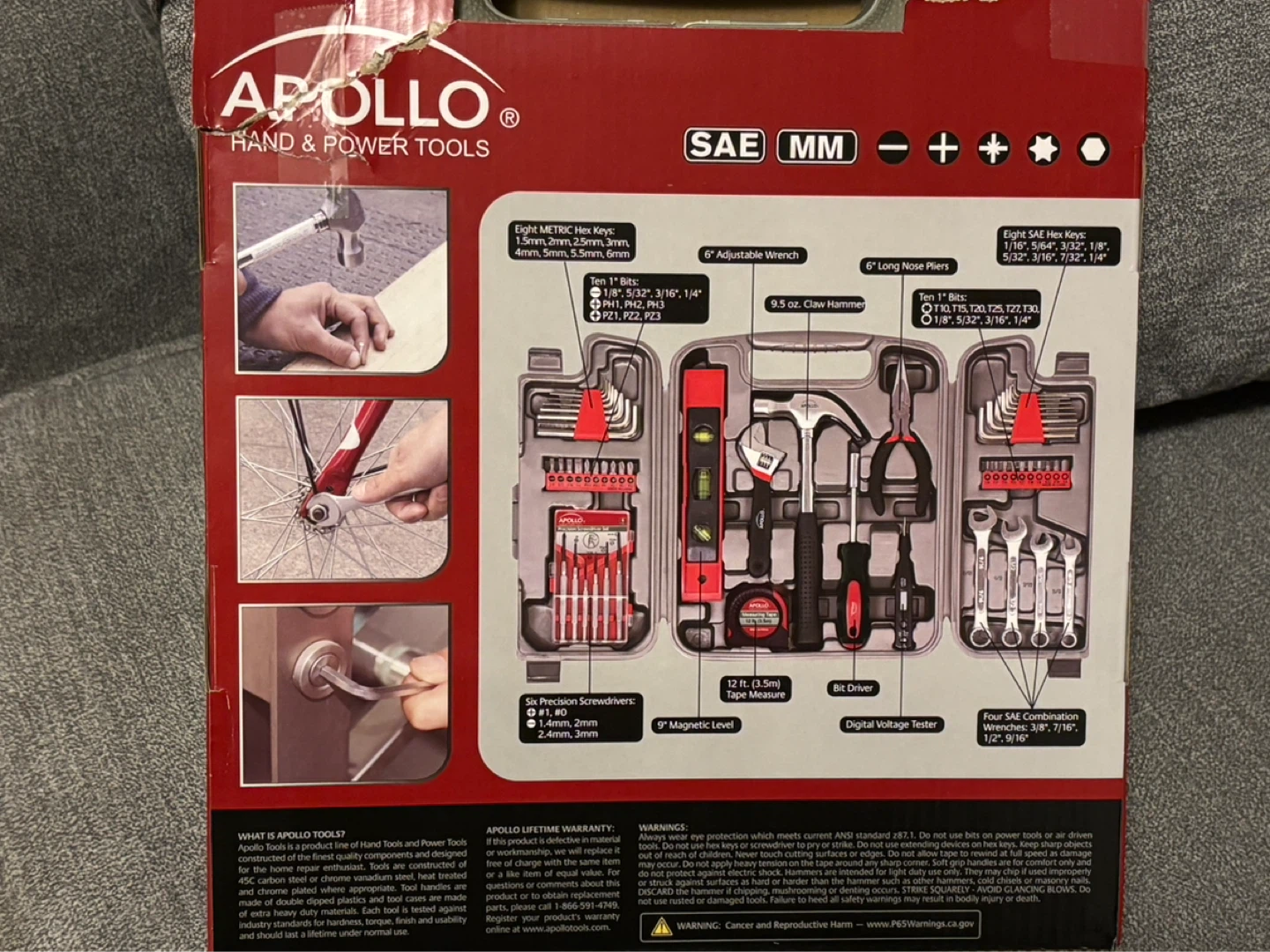 Apollo Hand & Power Tools Household Tool Kit - photo 2