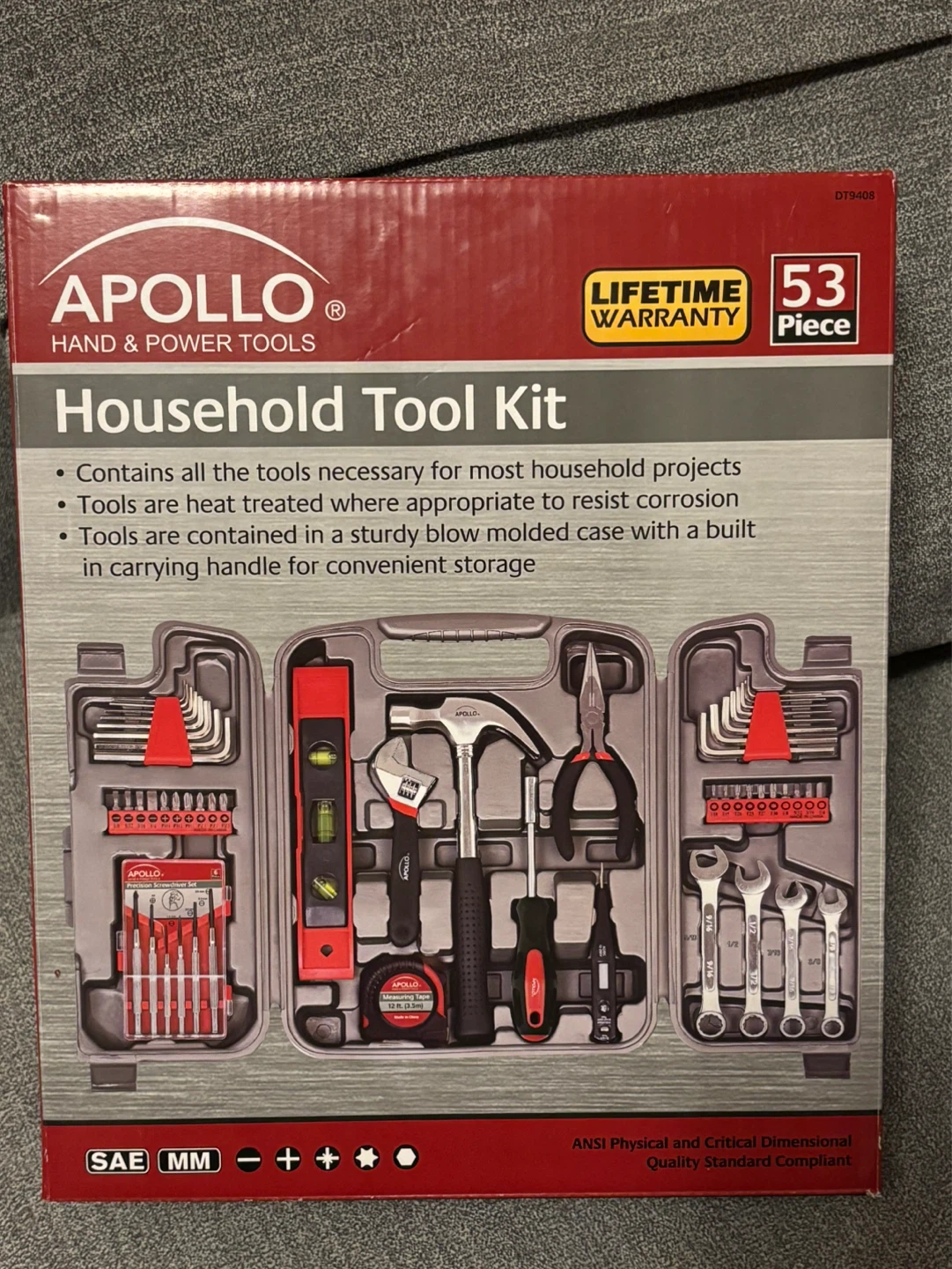 Apollo Hand & Power Tools Household Tool Kit
