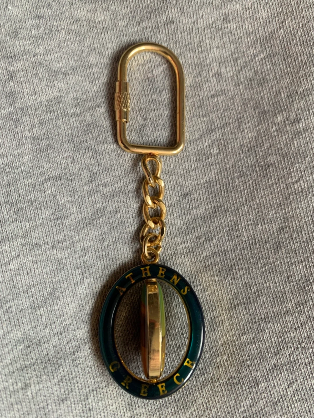 Athens Greece Gold + Green Swivel Keychain ⚽️ - photo 2
