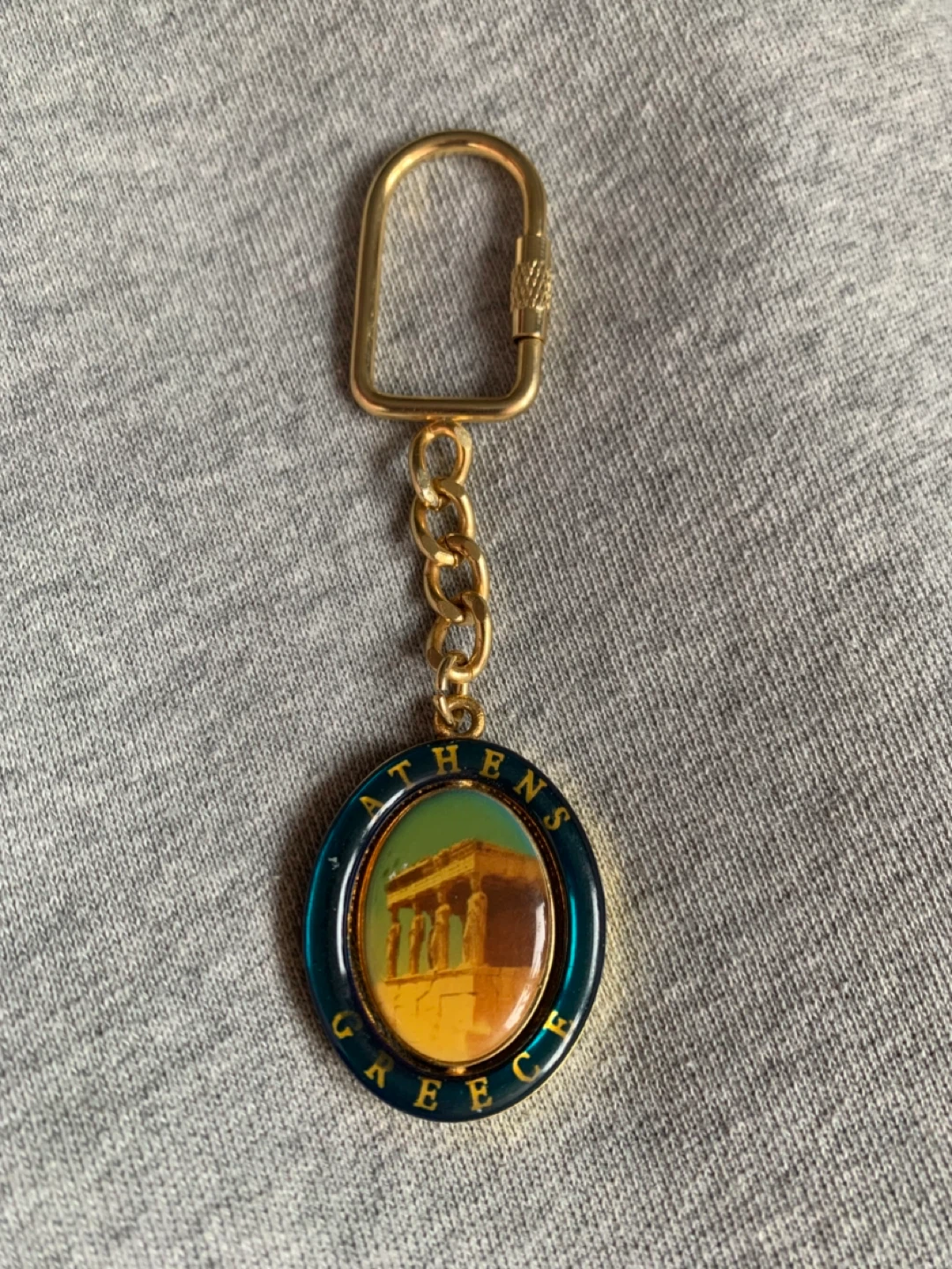 Athens Greece Gold + Green Swivel Keychain ⚽️