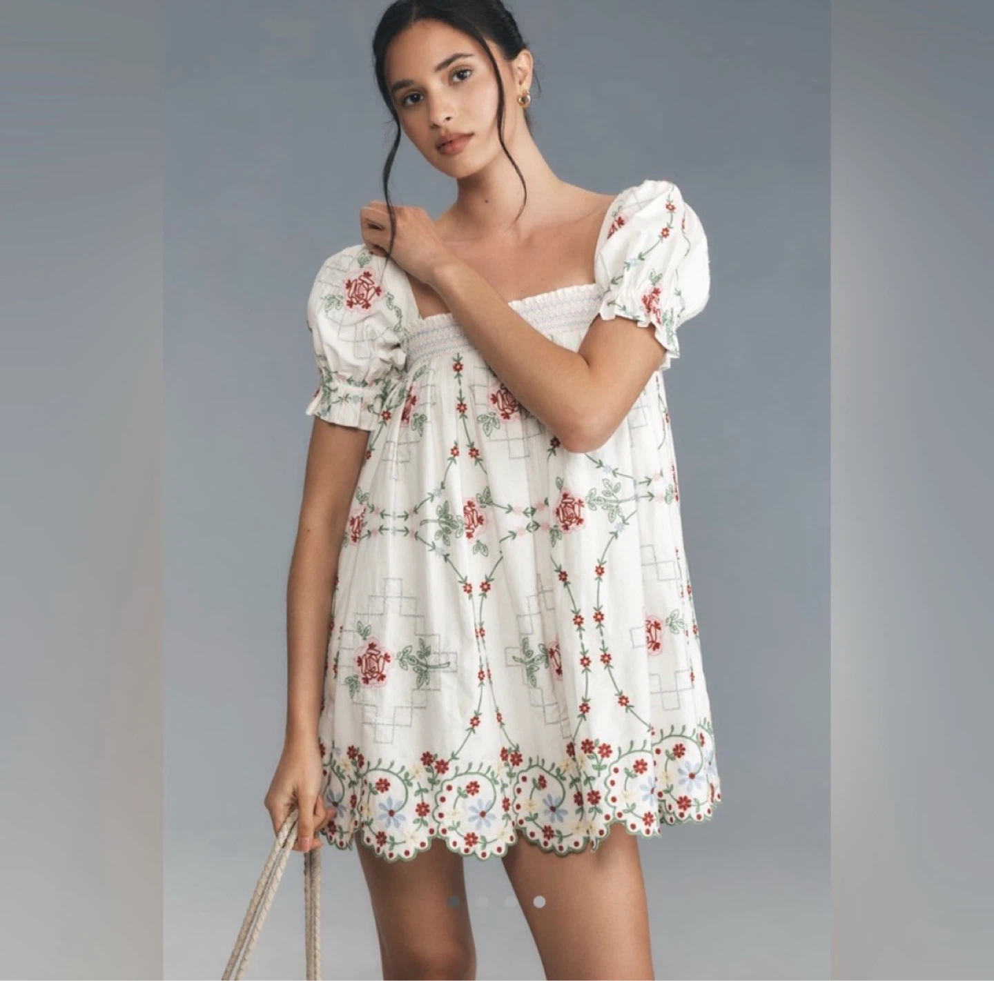Damson Madder Embroidered Mini Dress ⚽