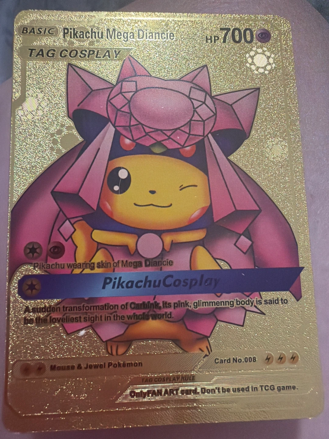 Pokemon Pikachu Mega Diancie Tag Cosplay Card
