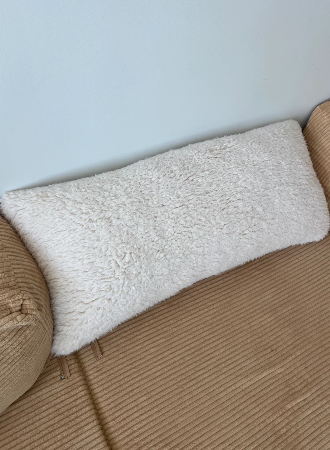 Rachel Zoe White Faux Fur Pillow