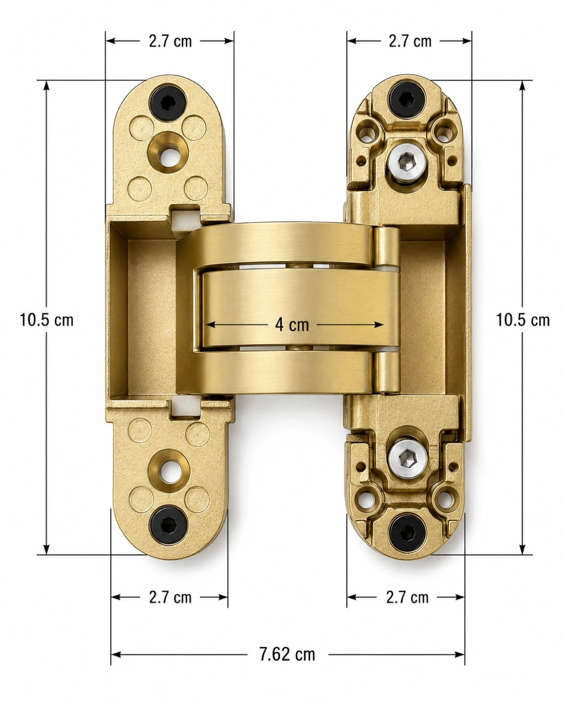 3 Way Adjustable & 180° Swing Vertical Invisible Hinge - photo 5