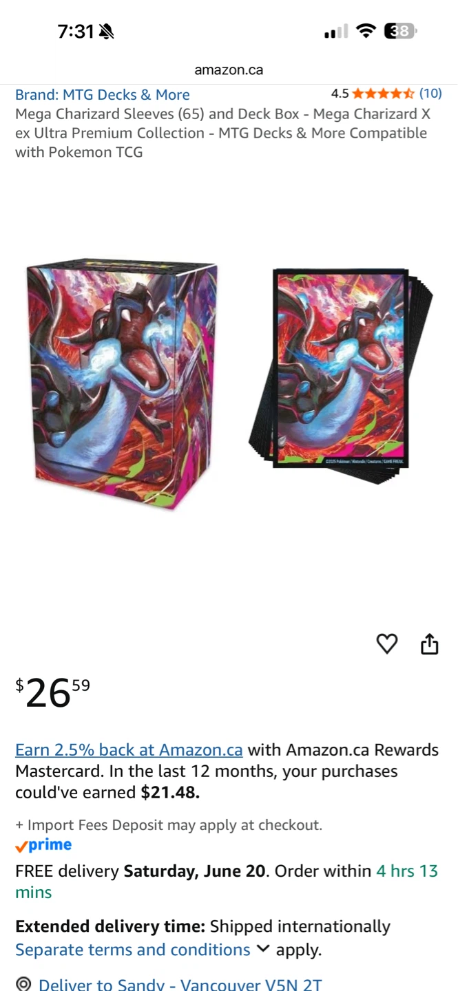 Mega Charizard Sleeves (65) and Deck Box - photo 4