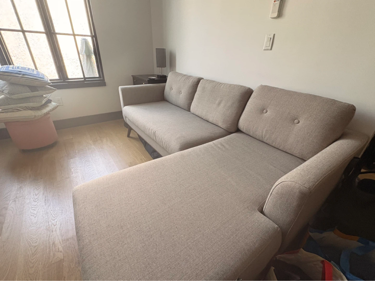 Light Gray Sectional Sofa - photo 2