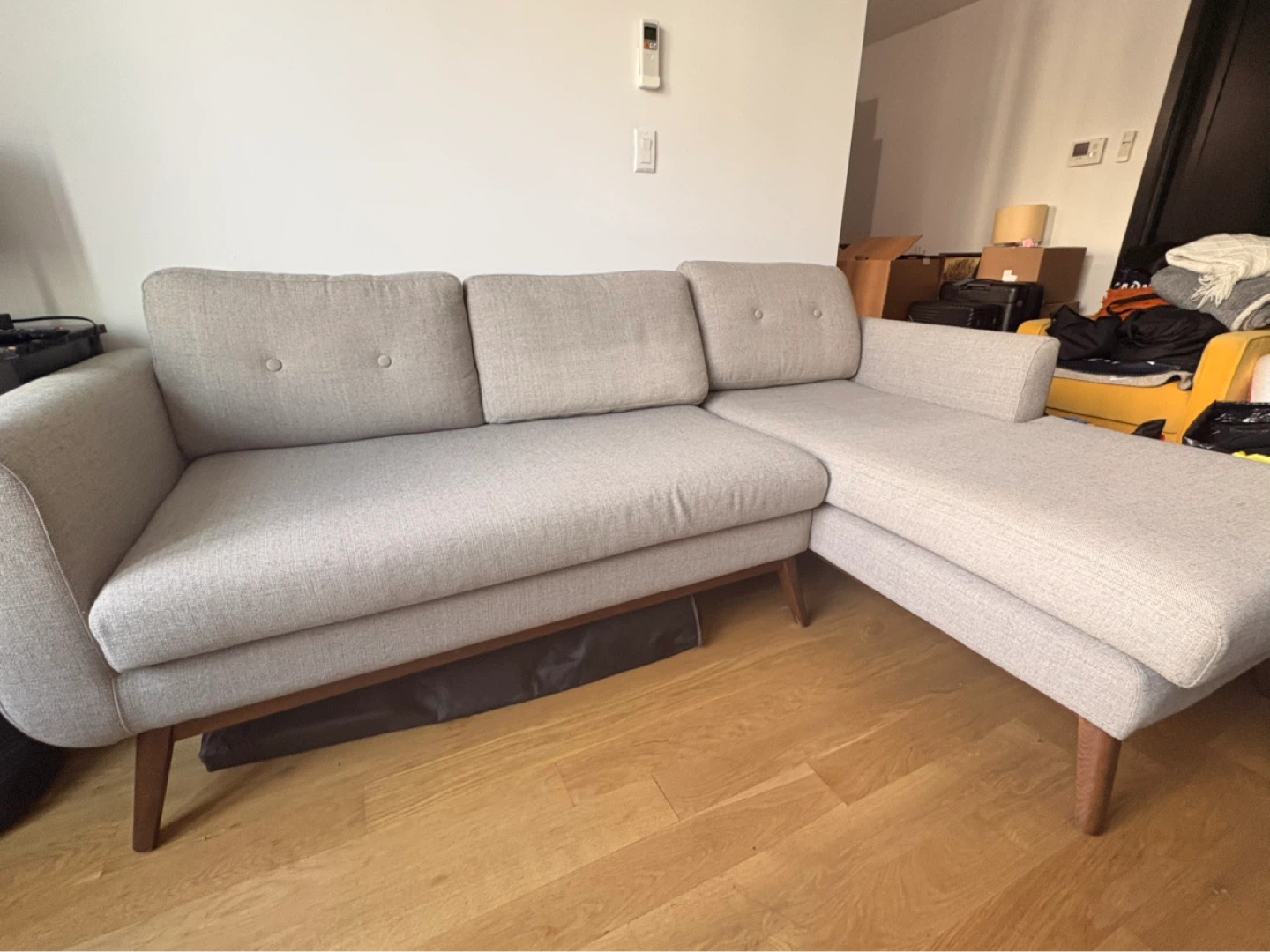 Light Gray Sectional Sofa - photo 4