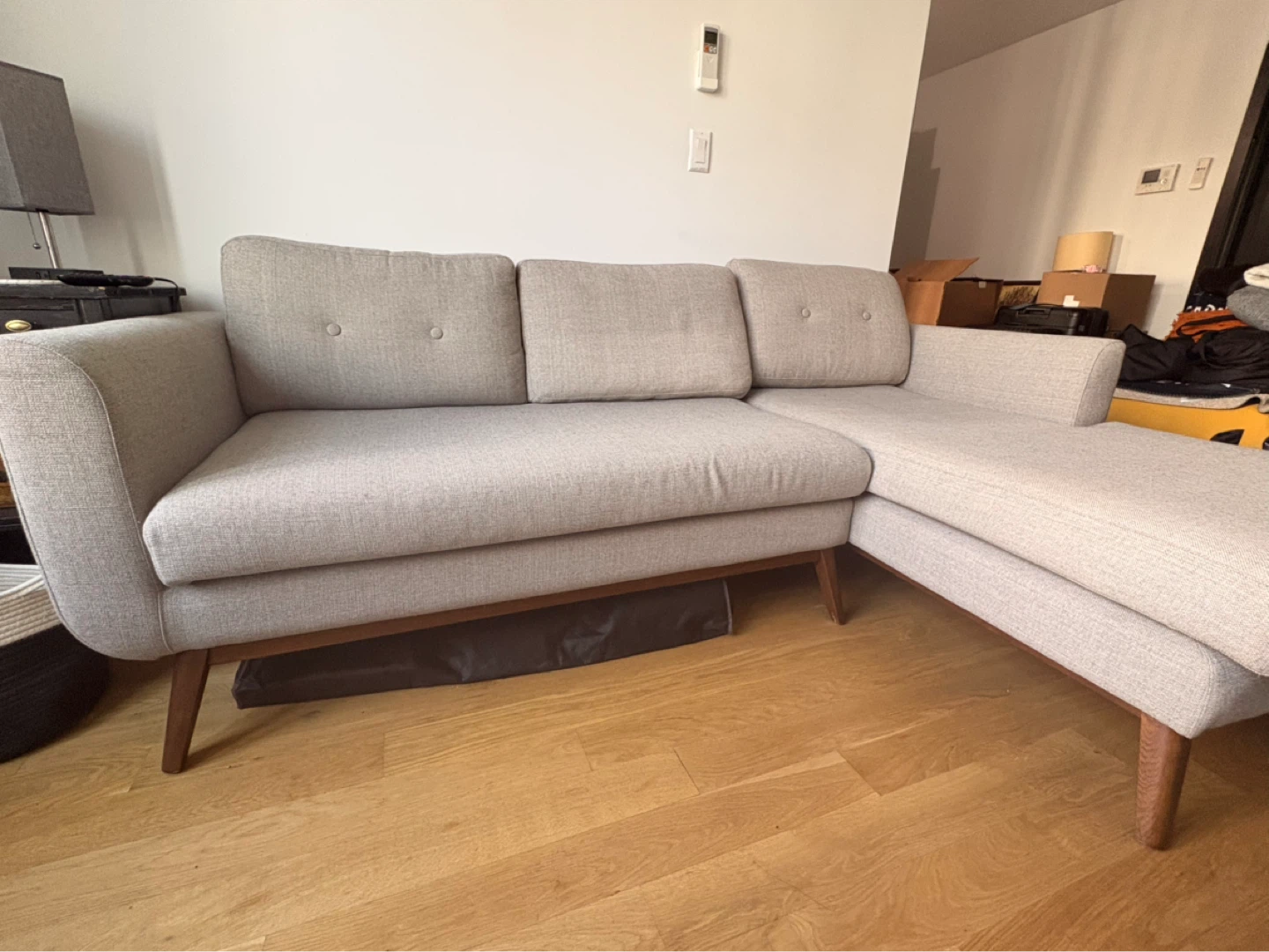 Light Gray Sectional Sofa - photo 3