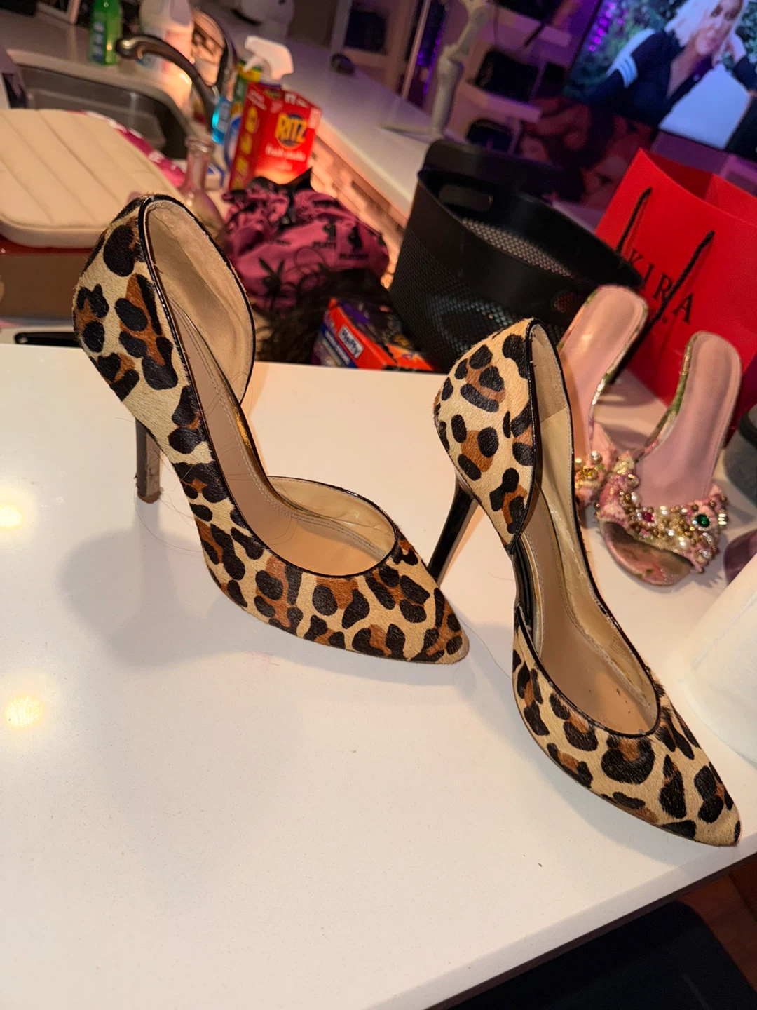 BCBGeneration Leopard Print Heels