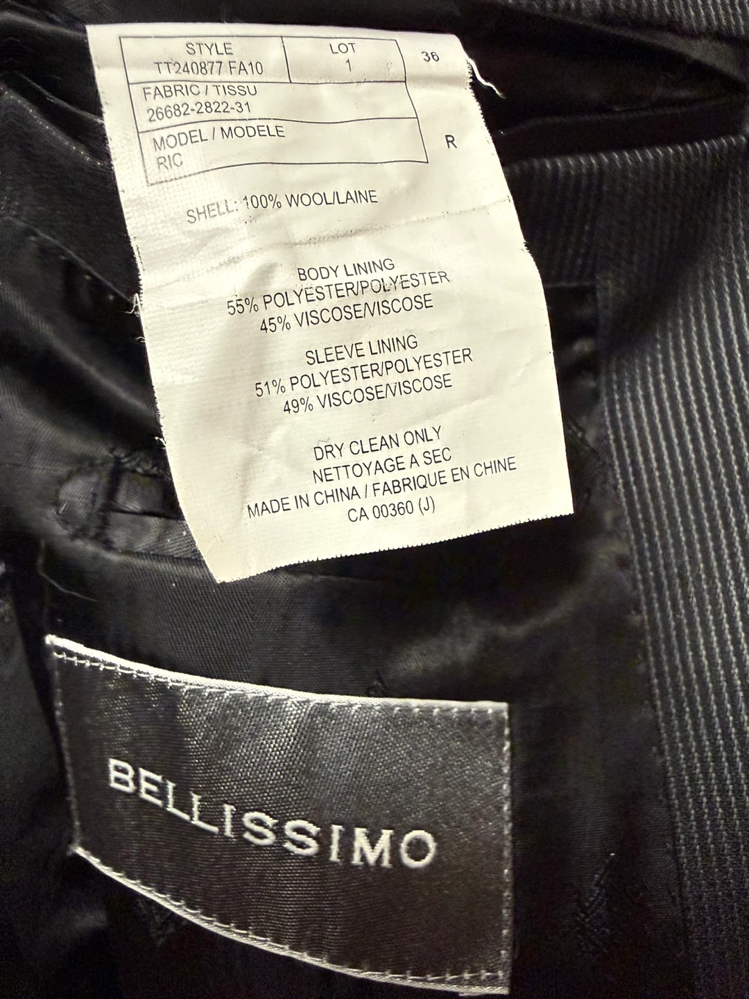 Men’s Bellissimo Suit size 36R - photo 5
