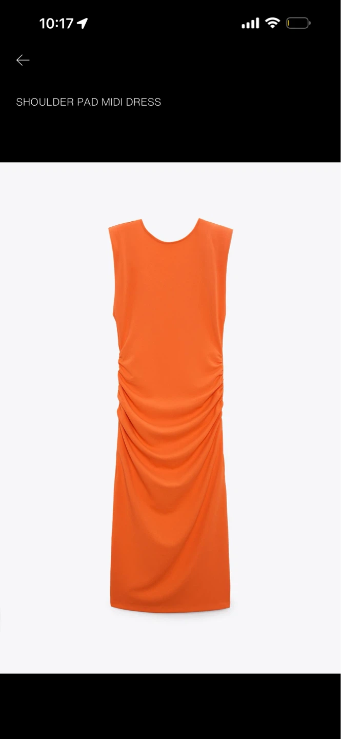 Orange Shoulder Pad Midi Dress - Size M NEW WITH TAGS - photo 4