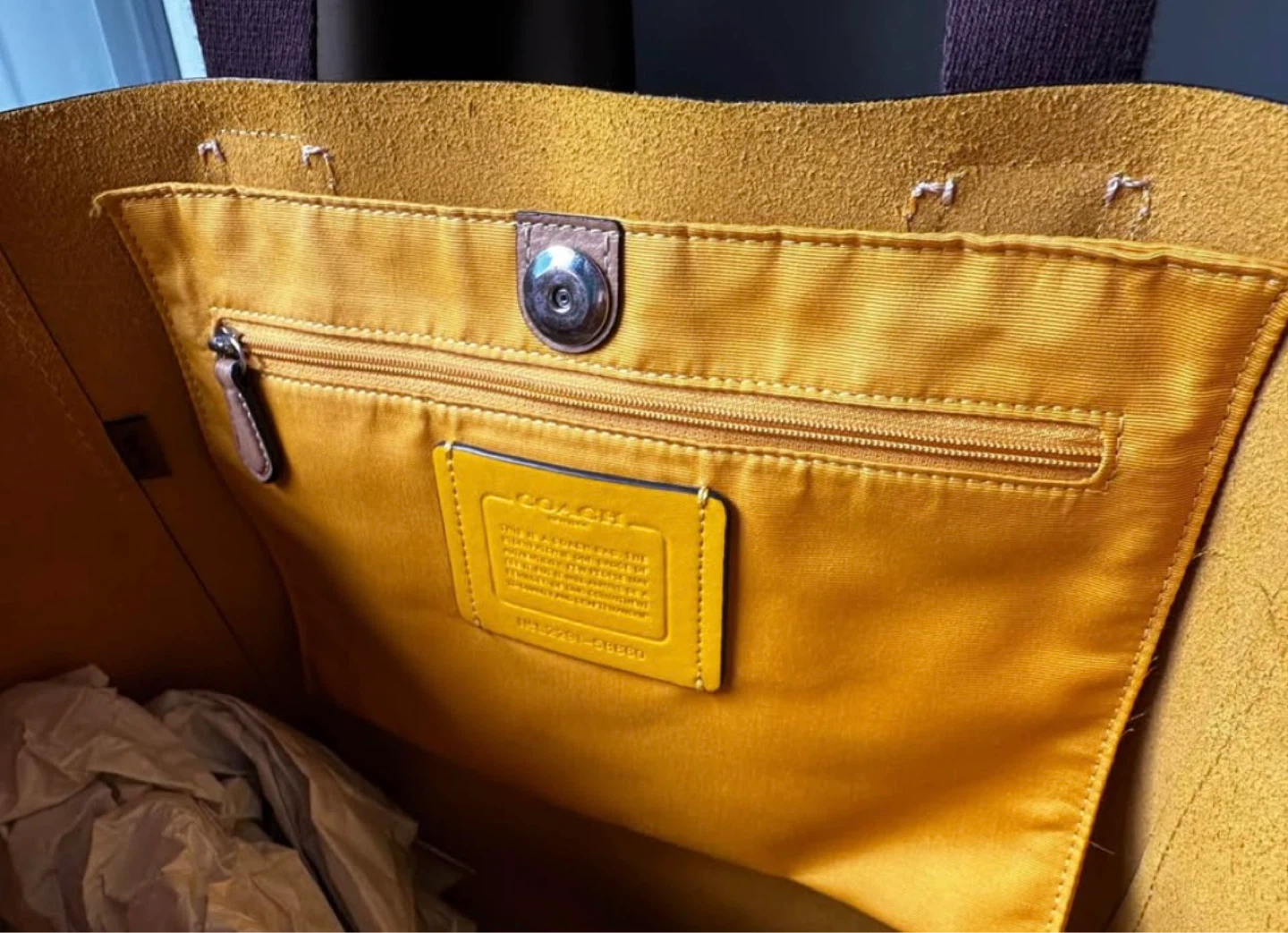Coach Tote Bag - Tan Leather NEW WITH TAGS - photo 3